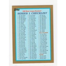 1999 Topps Baseball Series 1 Checklist unmarked card #242