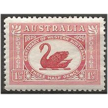 Australia 1929 SG116 1 1/2d Dull Scarlet Centenary Mounted Mint .. ..