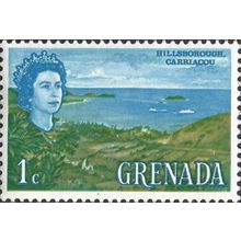 GRENADA, Queen Elizabeth II, Hillsborough on Carriacou, blue 1966, 1c