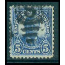 Used 637 5c Theodore Roosevelt Fine M09239