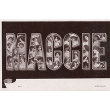 A Girls Named Called MAGGIE Margaret Old Theatre Star Actress Name RPC Postcard