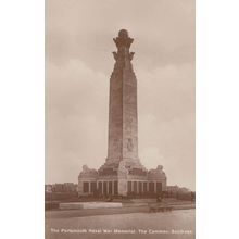Portsmouth Naval War Memorial Real Photo Postcard EX