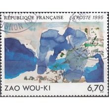 France 1995 Michel 3100 O Cote (2008) 2.20 € Oeuvre de Zao Wou-Ki Cachet rond