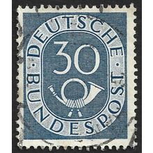 GERMANY 1951 Numeral-Posthorn 30pf Sc#679 - USED @M479