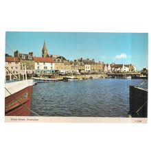 SHORE STREET, ANSTRUTHER, FIFE unused vintage postcard by Dennis =