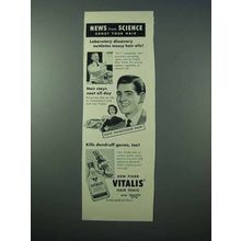 1953 Vitalis Hair Tonic Ad - News