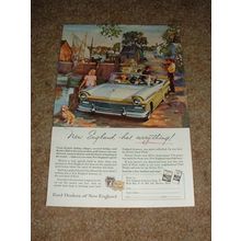 1957 Ford Convertible Ad, New England NICE!!
