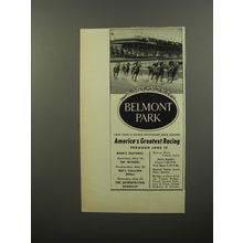 1953 Belmont Park Race Course Advertisement