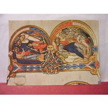 PSALM 1, THE WINCHESTER BIBLE, WINCHESTER CATHEDRAL, unused postcard, =