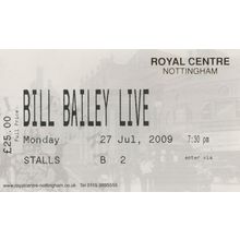 Bill Bailey of Strictly Come Dancing 2009 Nottingham Concert Ticket
