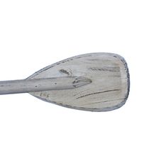 Pack Of 2] Wooden Rustic Whitewashed Decorative Rowing Boat Paddle with Hook...
