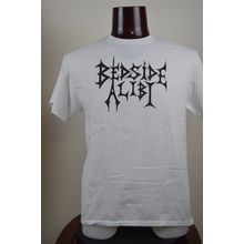 Bedside Alibi Hard Rock Band Music Graphic T Shirt size L white