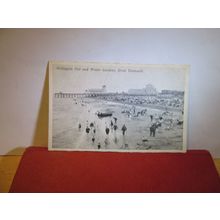 WELLINGTON PIER & GARDENS, GREAT YARMOUTH, NORFOLK unused antique postcard =