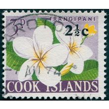 Cook Islands 1967 2½c on 3d Frangipani Type I SG207 used