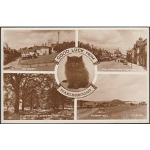 Good Luck from Marlborough, Wiltshire, 1956 - Valentine's RP Postcard