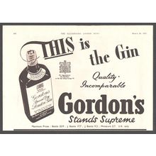 This is the Gin GORDON'S alcoholic drink :- Original Vintage 1953 Advert