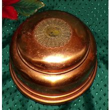 VINTAGE ANTIQUECOPPER TONE OR COPPER POWDER MUSIC BOX