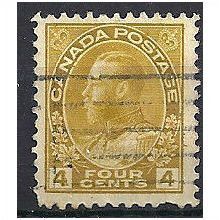 Canada 1922 SG249 4c Olive-Yellow Good Used ..