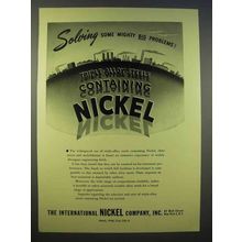 1946 International Nickel Ad - Solving Big Problems
