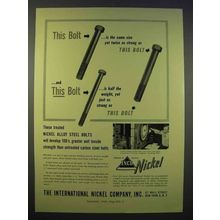 1946 International Nickel Ad - This Bolt