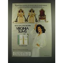 1986 Virginia Slims Cigarettes Ad - Shortest Reign of a Female Monarch