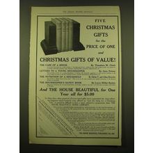 1918 The House Beautiful Home Library Ad - Five Christmas gifts