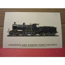 Somerset & Dorset no 77 STEAM ENGINE collector postcard RAILWAY LOCOMOTIVES 8 =
