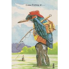 Come Fishing At Nottingham Advertising Postcard