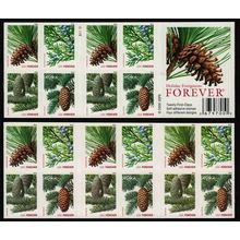Holiday Evergreens Booklet Pane of 20 First Class Stamps Scott 4481b
