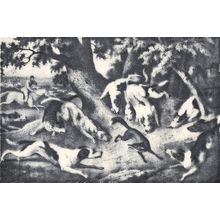 HUNTING - DEATH OF THE FOX 1890 Hounds VICTORIAN ENGRAVING