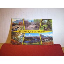 multiview, PICTUREQUE LAKELAND. CUMBRIA used postcard. Colourmaster =