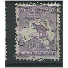 australia stamps kangaroo 9d sg39 die 1 b