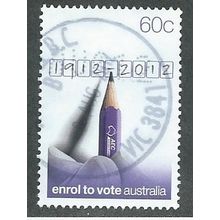 AUS 2012 60c 'ENROL TO VOTE' FINE USED (EBID42-680)