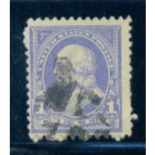Used 247 1c Benjamin Franklin Barely Clears M02721