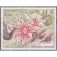 Monaco 1980 Michel 1443 Neuf ** Cote (2008) 4.80 € Croix Rouge Oiseaux