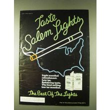 1979 Salem Lights Cigarettes Ad - Taste Salem Lights - United States