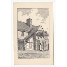 Sun Hotel Courtyard Staircase Dedham Essex Postcard
