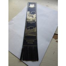 HADDON HALL, BAKEWELL, DERBYSHIRE leather bookmark =