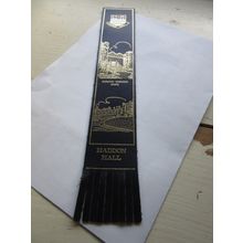 HADDON HALL, BAKEWELL, DERBYSHIRE leather bookmark /