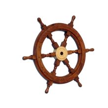 Deluxe Class Wood and Brass Decorative Ship Wheel 18""