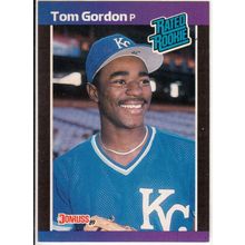 1989 Donruss Tom Gordon rookie baseball card #45 – *denotes*