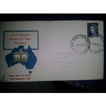 1967 5c stamp for revised first class mail rates australian FDC postally used