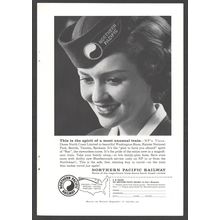 NORTH PACIFIC RAILWAY train USA US :- Original Vintage 1960 Magazine Advert