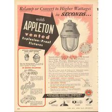 appleton electric company 1953 vent explosion proof fixture vintage ad