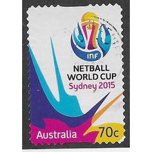 AUS 2015 70c (S/A) 'NETBALL WORLD CUP' FINE USED (EBID64-200)