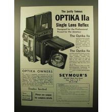 1960 Optika IIa Camera Ad - Justly Famous