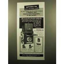 1960 Optika IIa Camera Ad - 4 Negative Sizes