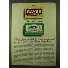 1971 Bayer Aspirin Ad - For People With Arthritis