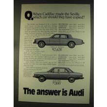 1976 Audi 100LS Car Ad - Cadillac Should Have Copied