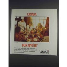 1980 Canada Tourism Ad - Bon Apetit